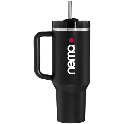 40 oz Stanley Quencher H2.0 FlowState Stainless Steel Water Bottle (Black)