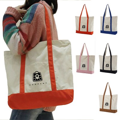 Large Canvas Boat Tote Bag