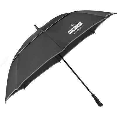 62" rPET Golf Umbrella w/ Reflective Trim